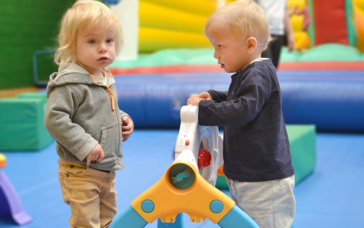 Two Toddlers Playing